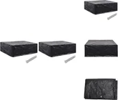 Pokrowce na meble ogrodowe - vidaXL Pokrowce na meble ogrodowe 2 szt. 8 oczek 250x210x90 cm - Pokrowce ochronne na meble ogrodowe - miniaturka - grafika 1