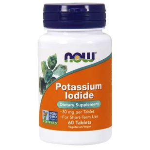 Now Foods Foods FOODS Potassium Iodide (Jodek Potasu) 30mg 60 tabl. NW400 - Witaminy i minerały - miniaturka - grafika 1