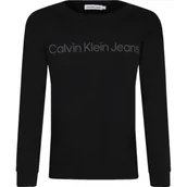 Bluzy dla chłopców - Calvin Klein Jeans Bluza RAISED INST. LOGO FLEECE CN | Regular Fit - miniaturka - grafika 1