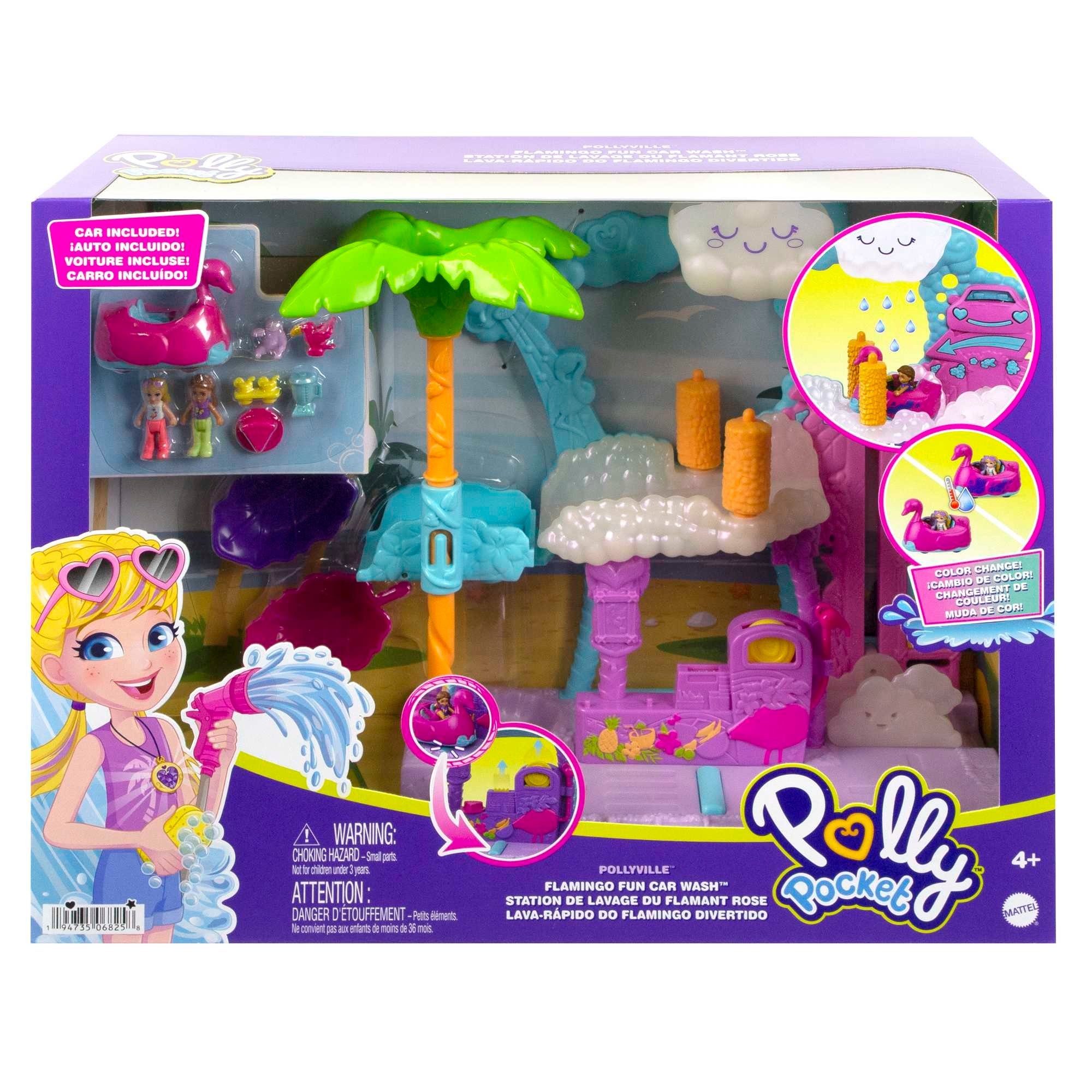 Mattel Polly Pocket Flamingowa myjnia Zestaw HHJ05