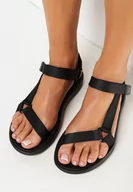 Sandały damskie - Czarne Sandały z Zapięciem na Rzep Shadya - miniaturka - grafika 1