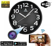 Kamery IP - Szpiegowska Kamera FULL HD WiFi/P2P (zasięg cały świat!) Ukryta w Zegarze Ściennym + Zapis +... - miniaturka - grafika 1