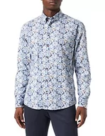 Koszule męskie - bugatti Męska koszula 9350-28503 z kołnierzem Button-Down, jasnoniebieska, standardowa - miniaturka - grafika 1