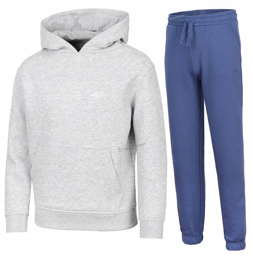 4F OCIEPLANY CHĹOPIÄCY DRES KOMPLET BLUZA KANGURKA SPODNIE / rozm 158