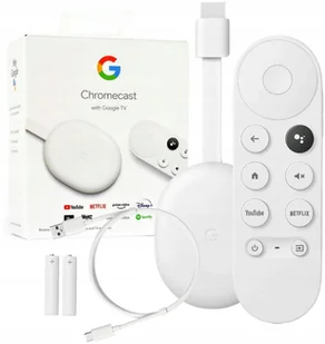 Odtwarzacz multimedialny Google Chromecast 4K z Google TV - Tunery DVB-T - miniaturka - grafika 1