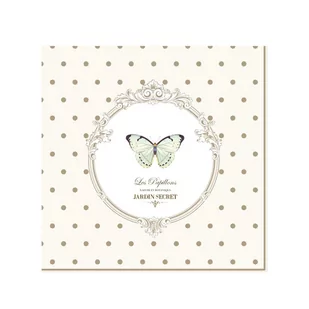 Nuova R2S R2S Serwetki deserowe 20 szt 33cm R2S Napkins motyl 414 DOB - Folia, papier śniadaniowy, serwetki - miniaturka - grafika 1