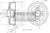 Bębny hamulcowe - MAXGEAR Bęben hamulcowy MAXGEAR 19-1030 7700419824 19-1030 - miniaturka - grafika 1