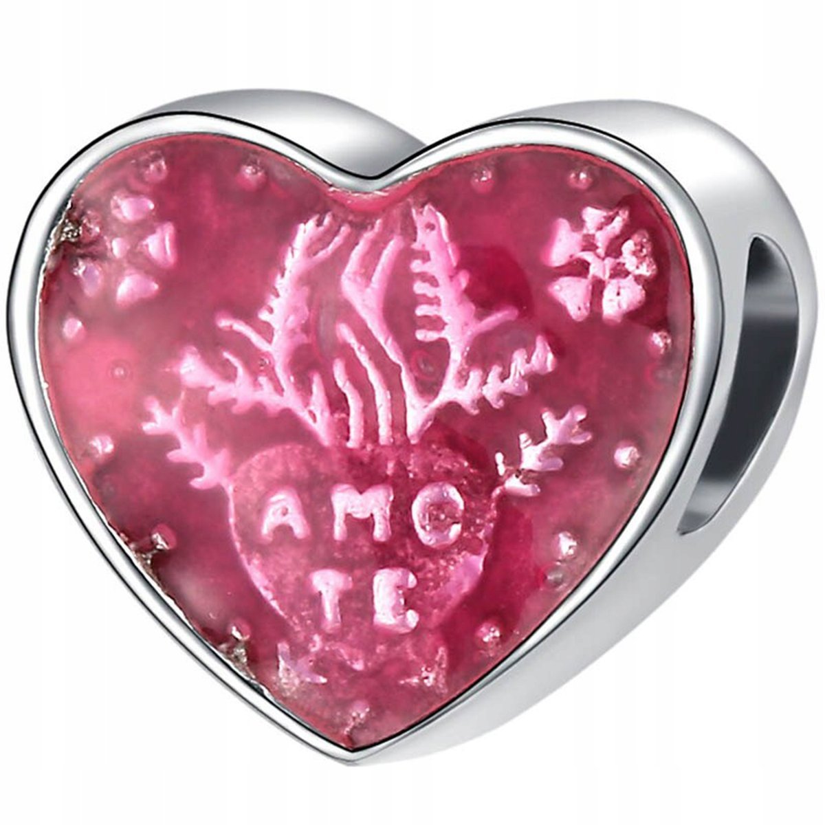 Charms Srebrny Serce Amote z Sercem Serduszkiem Love Amote SREBRO 925