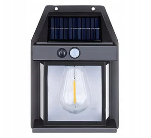 LAMPA SŁONECZNA LED ZEWNĘTRZNA kinkiet ZMIERZCH CZUJNIK RUCHU - Lampy ogrodowe LAMPA SŁONECZNA LED ZEWNĘTRZNA kinkiet ZMIERZCH CZUJNIK RUCHU - Lampy ogrodowe - miniaturka - grafika 1