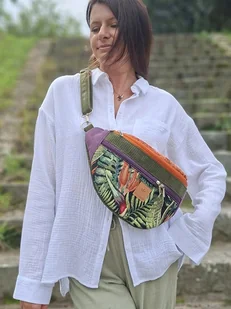 Kolorowa nerka XL z żakardu i weluru Madera - Nerki Kolorowa nerka XL z żakardu i weluru Madera - Nerki - miniaturka - grafika 1