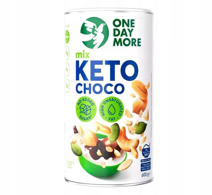 Keto Mix Czekoladowy 600g keto bez cukru 2 tyg. śniadań OneDayMore