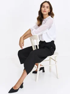 Czarne spodnie culotte - Spodnie damskie Czarne spodnie culotte - Spodnie damskie - miniaturka - grafika 1