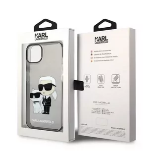 Etui Karl Lagerfeld KLHCP14MHNKCTGK do iPhone 14 Plus 6,7" hardcase Gliter Karl&Choupette - Etui i futerały do telefonów - miniaturka - grafika 1