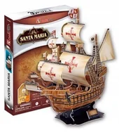 Puzzle - Puzzle 3D Żaglowiec Santa Maria - miniaturka - grafika 1