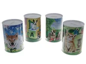 Przybory szkolne - Skarbonka metalowa okrągła Zwierzęta 544130 ADAR mix Cena za 1szt - miniaturka - grafika 1