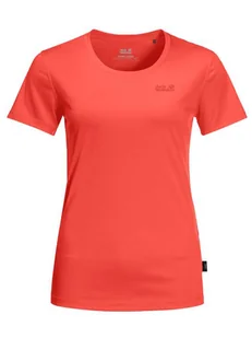 Jack Wolfskin Koszulka "TECH" w kolorze koralowym - Koszulki sportowe damskie - miniaturka - grafika 1