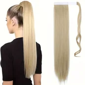 Pozostałe akcesoria fryzjerskie - TEMU Długi prosty włos z syntetycznego włosów dla kobiet - naturalny wygląd, łatwe do założenia, nie uszkadza włosów, idealny na Halloween i do - miniaturka - grafika 1