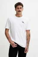 Koszulki męskie - Diesel t-shirt bawełniany T-ADJUST-T3 męski kolor biały z nadrukiem A18668.0QIAM - miniaturka - grafika 1