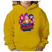 Bluzy dla dziewczynek - BLUZA DZIECIĘCA KPOP DEMON HUNTERS HUNTRIX 104 Z KAPTUREM BAWEŁNIANA - miniaturka - grafika 1