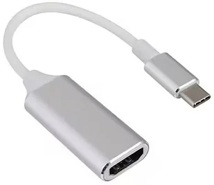 RoGer Multimedia Adapter USB-C to HDMI 4K @ 30Hz, 1080P @ 60Hz Silver 4752168093221 - Adaptery i przejściówki - miniaturka - grafika 1