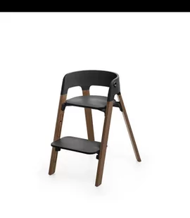STOKKE Krzesełko Steps Black / Golden Brown + LEŻACZEK - Krzesełka do karmienia - miniaturka - grafika 1