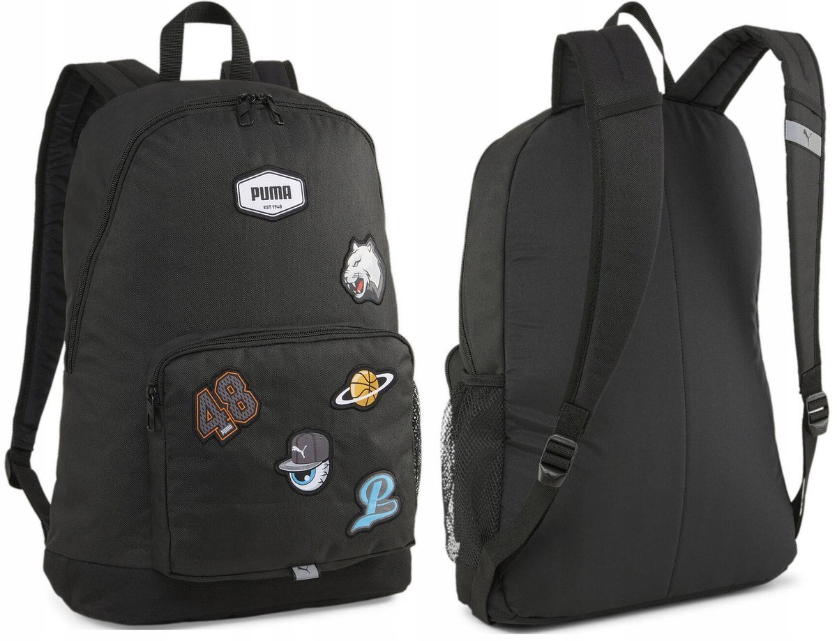 PLECAK SZKOLNY NA WYCIECZKĘ PUMA DUŻY CZARNY BLACK HOLOGRAM