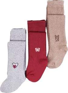 Rajstopy dziewczęce bawełniane we wzory 3PAK 140-146 YOCLUB - Rajstopy dziecięce - miniaturka - grafika 1