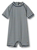 Pajacyki dla niemowląt - Wheat Kombinezon kąpielowy "Cas" w kolorze granatowo-kremowym - miniaturka - grafika 1