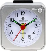 Zegary - Perfect Budzik Perfect BB05508 srebrny mały 5,7 cm podświetlenie drzemka . - miniaturka - grafika 1