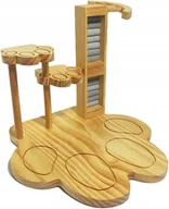 Biżuteria - akcesoria - Stojak Organizer na biżuterię Poziomowy z tacką Drewniany kształt łapy - miniaturka - grafika 1