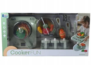 KUCHNIA DLA DZIECI JAK PRAWDZIWA PŁYTA GRZEWCZA KUCHENKA GARNEK AKCESORIA - Zabawki AGD - miniaturka - grafika 1