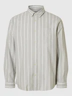 Koszule męskie - Camicia Oxford Uomo Selected Rigata Regular Fit - miniaturka - grafika 1