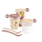 Zestawy naczyń dla dzieci - Pojemniki na żywność hermetycznie zamykane z łyżeczkami Valencia 12x250 ml - miniaturka - grafika 1