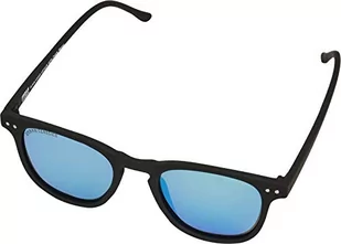 Urban Classics Unisex Sunglasses Arthur with Chain okulary przeciwsłoneczne, czarny/niebieski, jeden rozmiar - Akcesoria i dodatki do ubrań dla dzieci - miniaturka - grafika 1