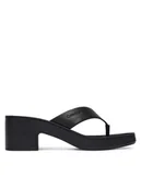 Klapki i japonki damskie - Calvin Klein Japonki Block Heel Sndl Thong Lth HW0HW02913 Czarny - miniaturka - grafika 1