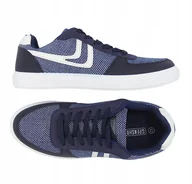 Buty sportowe męskie - Buty Sportowe Trampki Męskie Damskie Biała Podeszwa Granatowe Sneakersy - miniaturka - grafika 1