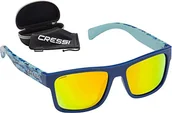Okulary przeciwsłoneczne - Cressi Unisex-Adult Spike Sunglasses Sportowe okulary przeciwsłoneczne ,Niebieski Fantazja Rekin/Lustrzany Obiektyw Pomarańczowy ,Jeden rozmiar ,XDB100550 - miniaturka - grafika 1