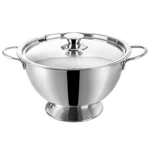 Miska na zupę z pokrywką, stal nierdzewna, średnica 26 cm - Wyposażenie lokali gastronomicznych - miniaturka - grafika 1
