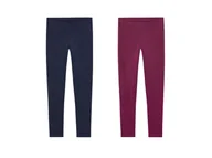 Spodnie i spodenki dla dziewczynek - pepperts!® Legginsy dziewczęce z bawełny, 2 pary (158/164, Ciemnoniebieski/czerwony) - miniaturka - grafika 1