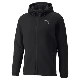 Bluza z kapturem męska Puma EVOSTRIPE FULL-ZIP czarna 84740101-S - Bluzy męskie - miniaturka - grafika 1
