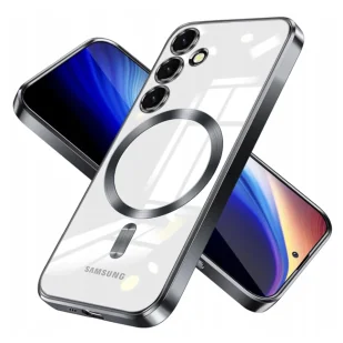 Etui do Samsung Galaxy S25 Alogy LuxeShield™️ Glamour Luxury Ring obudowa z osłoną aparatów Czarne - Etui i futerały do telefonów - miniaturka - grafika 1