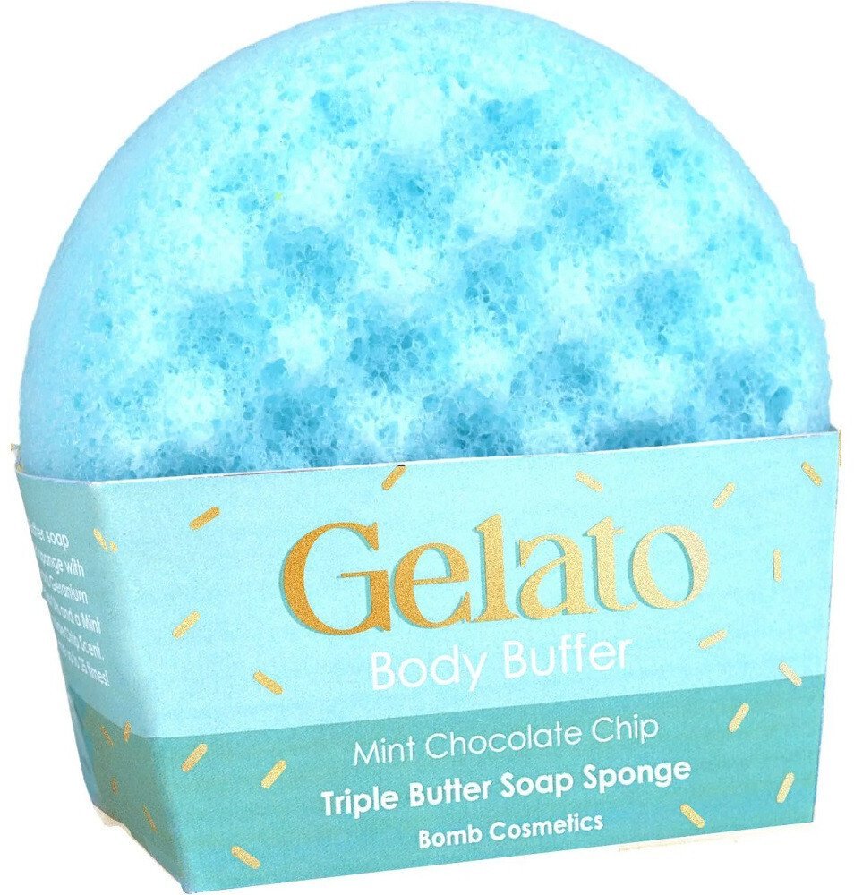 Bomb Cosmetics Gelato Body Buffer gąbka do mycia ciała Mint Chocolate Chip 200g
