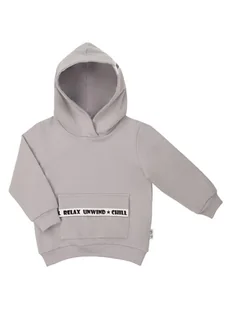 Chłopięca bluza dresowa z kapturem popielata Nicol,r.134 - Bluzy dla chłopców - miniaturka - grafika 1