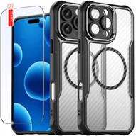 Etui i futerały do telefonów - Etui do iPhone 16 Pro|do MagSafe, Czarne Matowe, Trwałe, Wzmacniane|+ Szkło - miniaturka - grafika 1