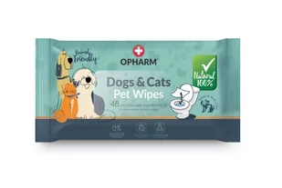 Opharm - Chusteczki dla zwierząt Pet Wipes a'48 - Pozostałe akcesoria dla psów - miniaturka - grafika 1