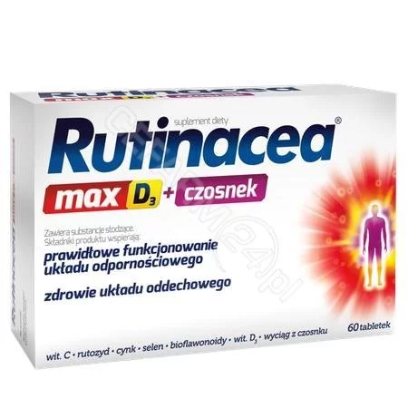 Rutinacea Max D3 + czosnek 60 tabletek