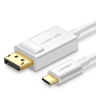 Adaptery i przejściówki - Ugreen Ugreen jednokierunkowy kabel przejściówka z USB Typ C do Display Port 4K 1,5m biały (MM139) 40420-ugreen - miniaturka - grafika 1