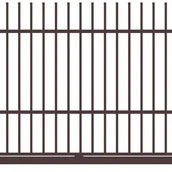 Ogrodzenia - Polbram Brama przesuwna Majorka 4x1,5 m lewa brązowa automat - miniaturka - grafika 1