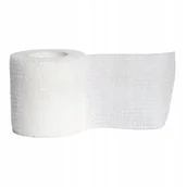 Piłka nożna - Taśma do getrów BIAŁA piłkarska SZEROKA bandaż kohezyjny 5cm 4,5m TEJP - miniaturka - grafika 1