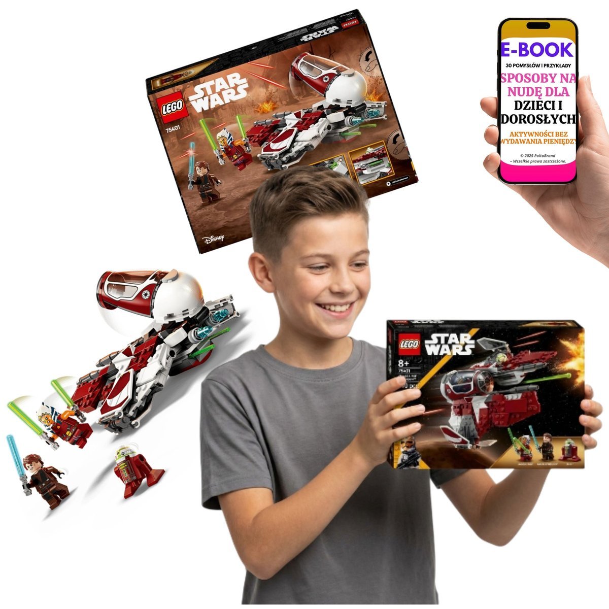 LEGO STAR WARS STATEK KOSMICZNY 75401 Ahsoka Tano Wojny Klonów Prezent Dla Dziecka + E-BOOK-3